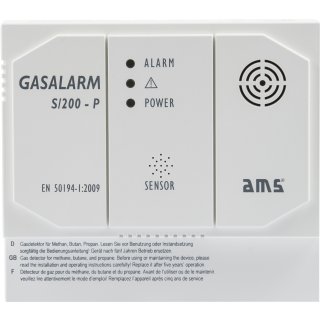 Gasmelder Erdgas+Flüssiggas Gasalarm S/200-P 230 Volt AMS - mit Schaltausgang