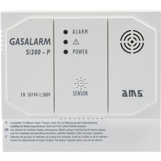 Gasmelder Gasalarm S/200-P 230 Volt AMS