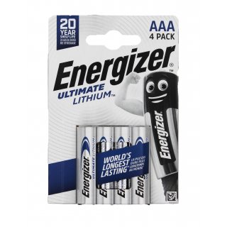 AAA Lithium Energizer Batterie Micro L92 1250 mAh - 4er Pack
