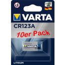 CR123A Varta Lithium 3Volt  Blister  10er Pack