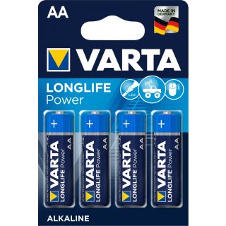 AA Longlife Power Varta Batterie Alkaline Mingnon  - 4er Pack