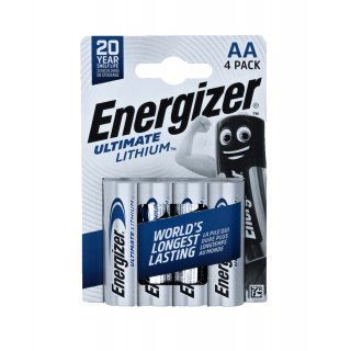 AA Lithium Energizer Batterie Mingnon 3000 mAh - 4er Pack x 12 / 48 Zellen