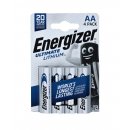 AA Lithium Energizer Batterie Mingnon 3000 mAh - 4er Pack...