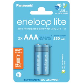 AAA Panasonic eneloop Lite NiMH 550 mAh L92 - 2er Pack
