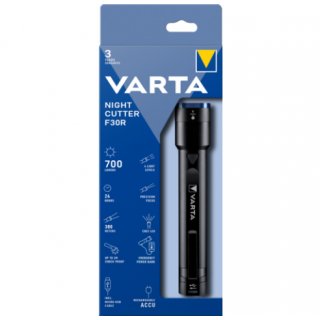 Varta F30R LED Taschenlampe 700lm 18901 Night Cutter incl. Li-Ion-Accu